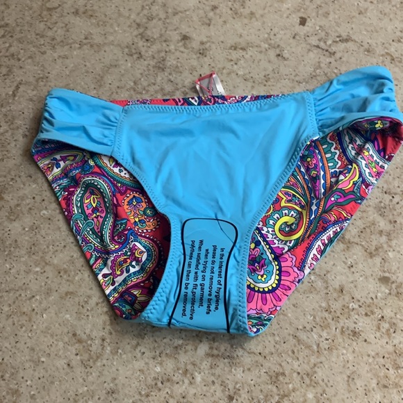 NWOT Tommy Bahama Paisley Keys Reversible Shirred Bikini Bottoms Size XL - Picture 7 of 8